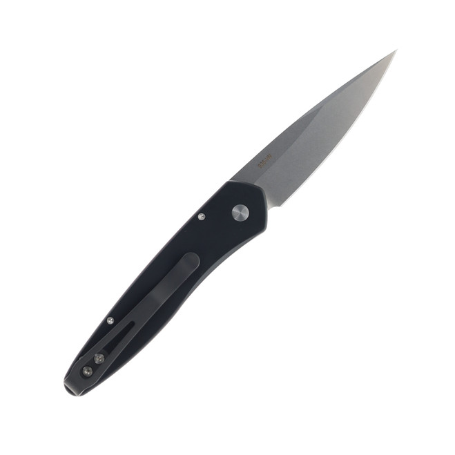 セール Protech Newport Auto Knife Black Aluminum/White Micarta Handle