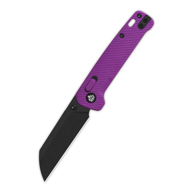 QSP Penguin Folding Knife Purple FRN Handle 14C28N Sheepsfoot