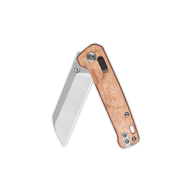 I.c.y QSP Penguin Folding Knife Copper Foil Handle 14C28N Sheepsfoot