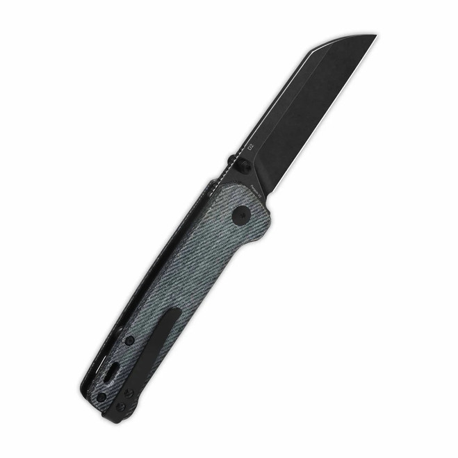 QSP Penguin V2 Folding Knife Denim Micarta Handle D2 Sheepsfoot