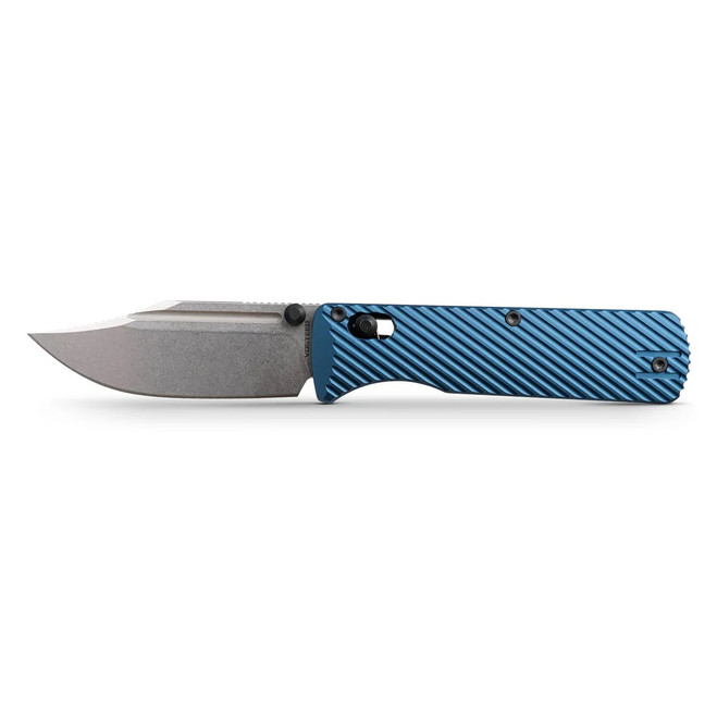 Vosteed Vombat Crossbar Lock Folding Knife Steel Blue Aluminum