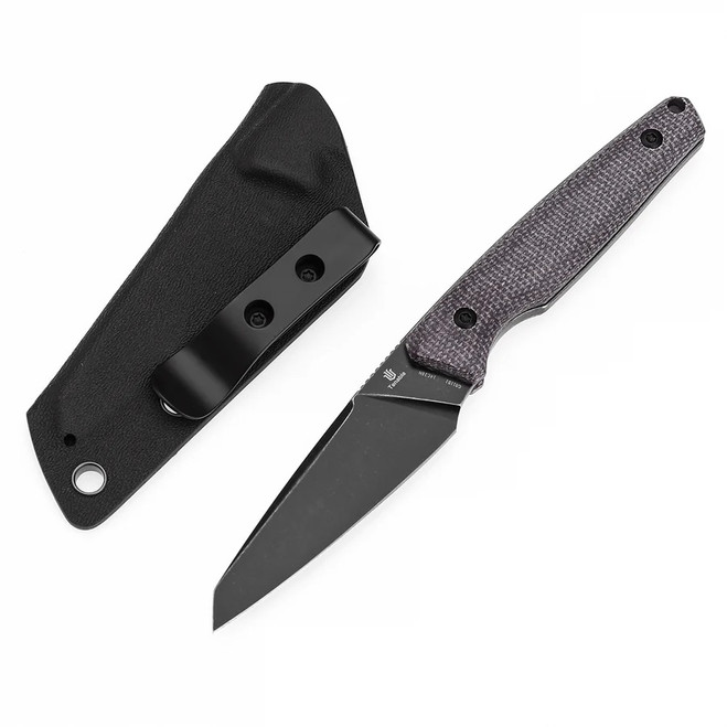Tenable Parr Fixed Blade Knife Purple Micarta Handle 14C28N