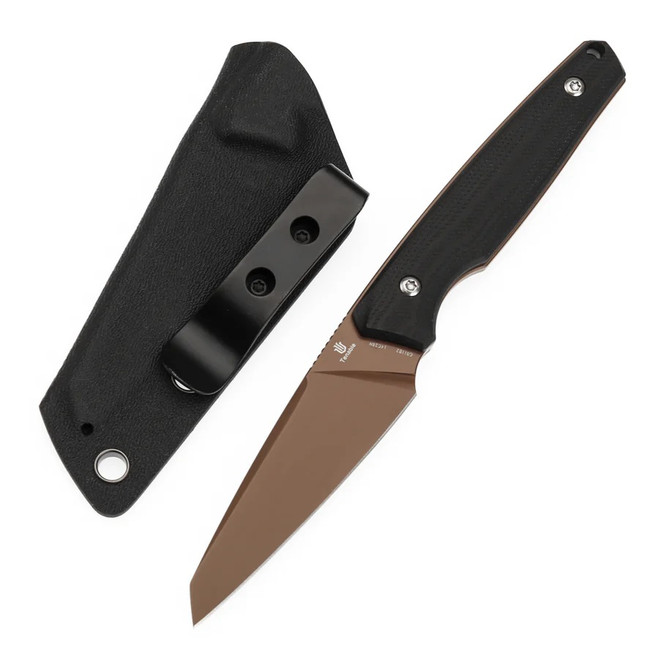 その他 2 Tenable Parr Fixed Blade Knife Black G10 Handle 14C28N Reverse