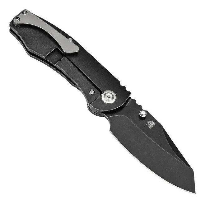 Kansept Caveman Folding Knife Blackwash Titanium Handle 20CV Plain
