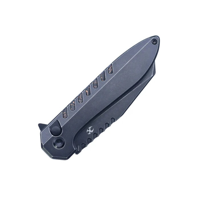 Kansept Kosame Folding Knife Blackwash Titanium/Copper Carbon