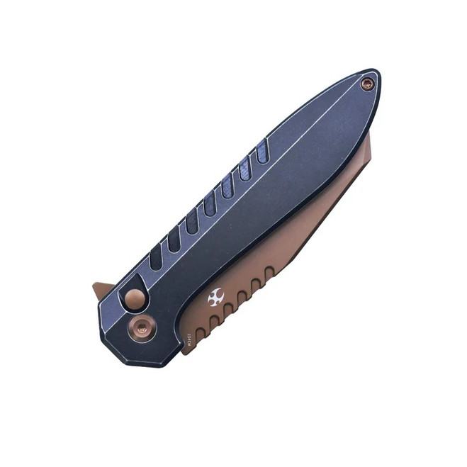 Kansept Kosame Folding Knife Blackwash Titanium/Black G10 Handle