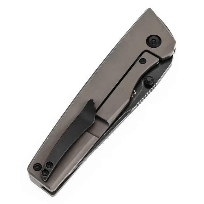 Kansept Chimera Folding Knife Bronze Titanium Handle S35VN Plain Edge Blackwash Finish K1096A1