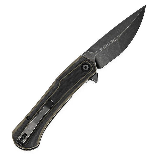 Tenable Kratos Folding Knife Black/Green G10 Handle Nitro-V Drop