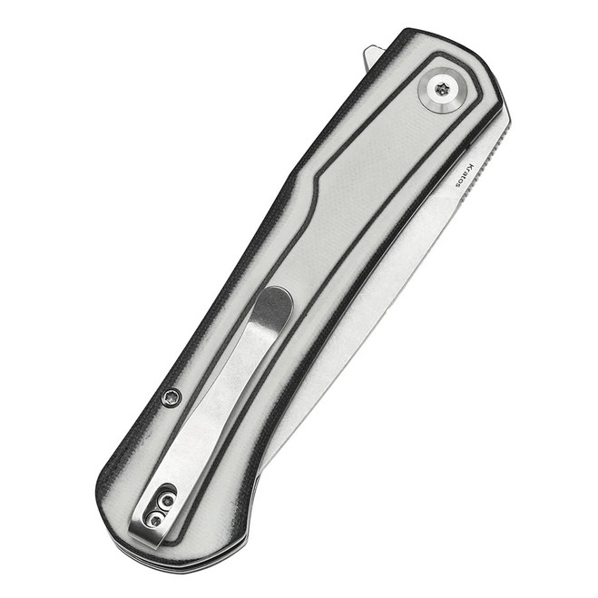 g..... Tenable Kratos Folding Knife Black/White G10 Handle Nitro-V Drop