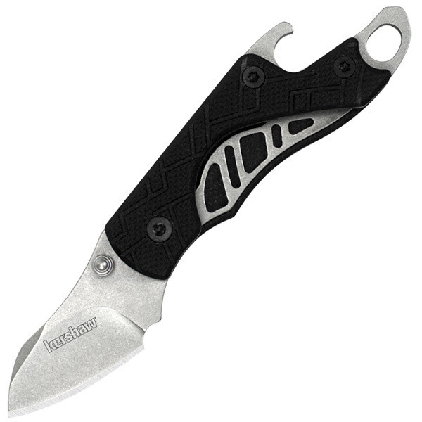 Kershaw Cinder Knife Black GFN Handle Plain Stonewash Blade 1025