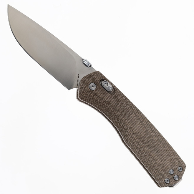 James Brand Knives Carter XL OD Green Micarta Handle Stainless VG-10 Steel Drop Point Blade Folding Knife KN116127-00