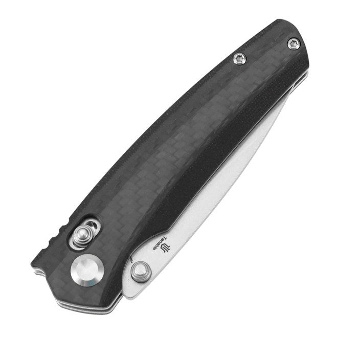 Tenable Raven Folding Knife Stonewashed 14C28N Blade Carbon Fiber