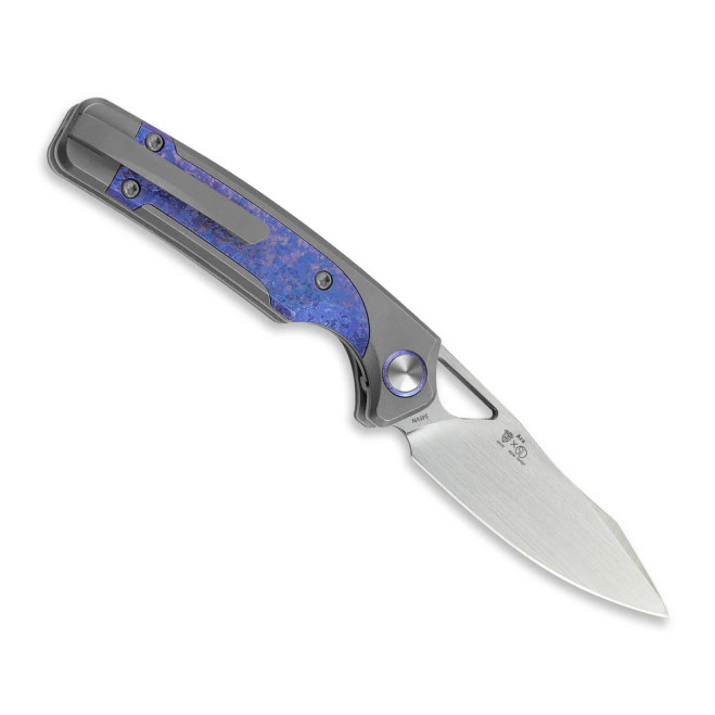Kizer Ara Folding Knife Purple Snowflake Titanium Handle S45VN