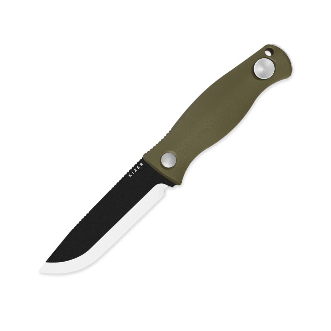 Kizer Polaris Fixed Blade Knife Green G10 Handle 1095 Steel 1100A2
