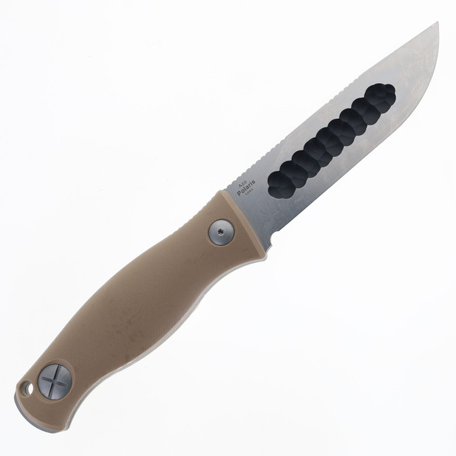Kizer Azo Polaris Fixed Blade Knife Tan G10 Handle 1095 Steel 1100A4