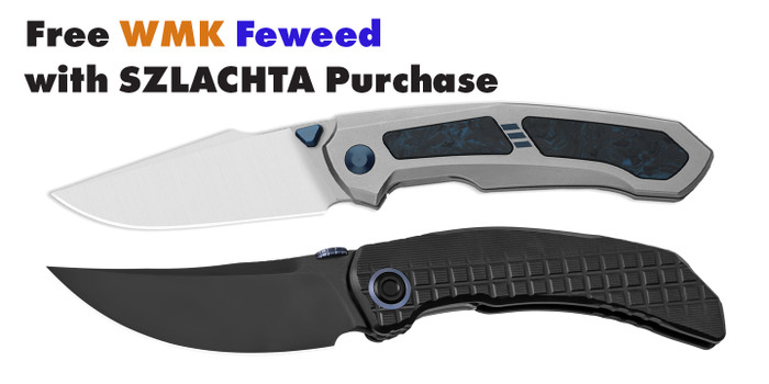 Free WMK Feweed w/ Purchase of - Limited Edition Kizer Premium X-Series SZLACHTA Titanium Handle Folding Knife Brushed DLC M390 Blade ZX-FK02A1