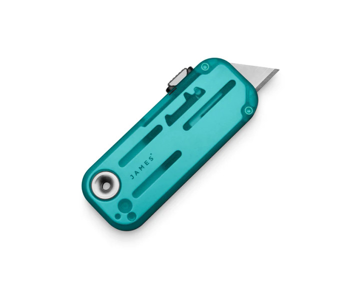James Brand Knives Palmer Utility Knife Clear Turquoise Handle Electric Green Lanyard High Carbon Steel Blade KN126210-00 James Brand Knives Palmer Utility Knife Clear Turquoise Handle Electric Green Lanyard High Carbon Steel Blade KN126210-00
