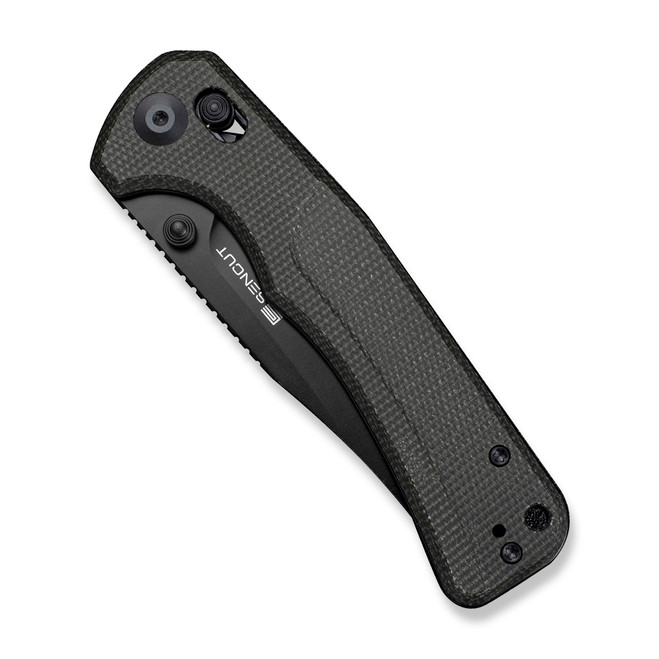 Sencut Slybolt Folding Knife Dark Green Canvas Micarta Handle
