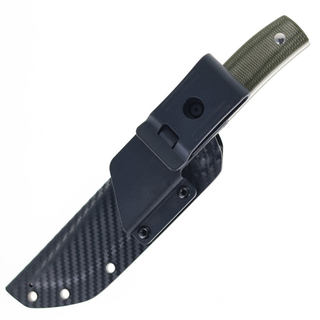 SixLeaf Fixed Blade Knife Green Micarta Handle 9Cr14MoV Plain Edge