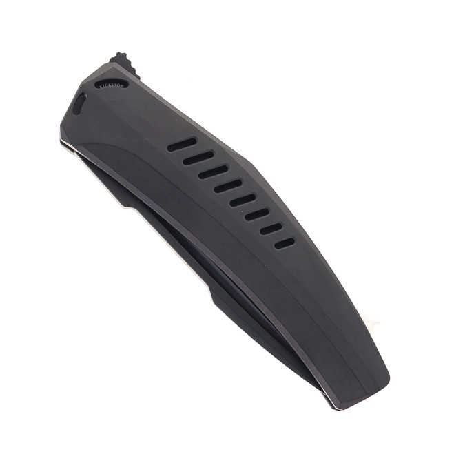 Steel Addiction Knives Large Krypton Kickstop Black Titanium