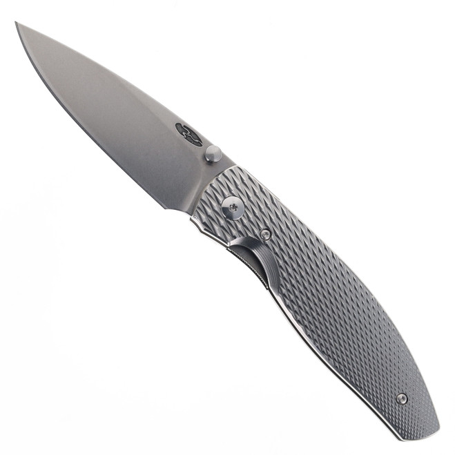 TRM Three Rivers Manufacturing Atom Folding Knife Lizard Skin Titanium Handle 20CV Blade TRM Three Rivers Manufacturing Atom Folding Knife Lizard Skin Titanium Handle 20CV Blade