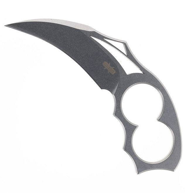 Brous Blades Silent Enforcer Stonewash D2 Fixed Blade