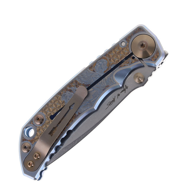 Spartan Harsey Folding Knife Angel Titanium Handle Magnacut Spear