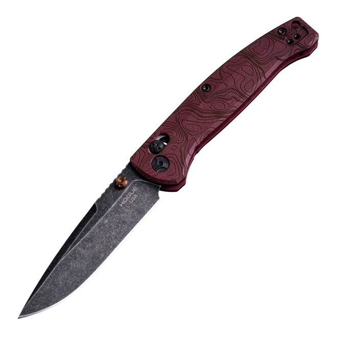 Hogue Mysto Clip Point Blade Black CPM MagnaCut Stonewash Redstone Richlite Frame 24452 Folding Knife Hogue Mysto Clip Point Blade Black CPM MagnaCut Stonewash Redstone Richlite Frame 24452 Folding Knife