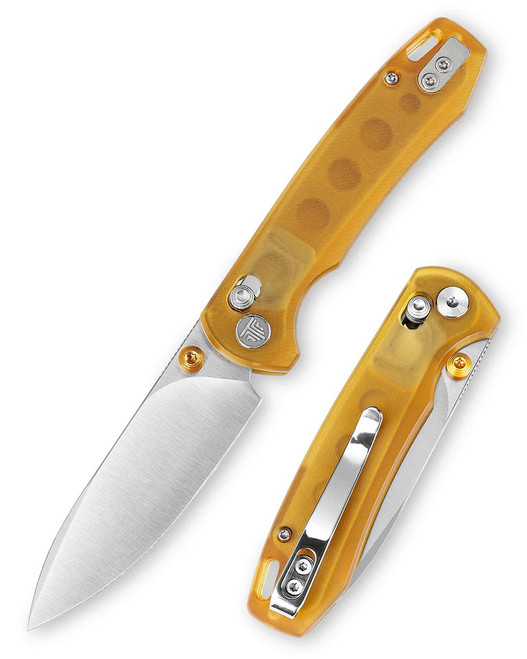 Trivisa Dragonfly-Y Axis Lock EDC Folding Knife PEI Handle 14C28N Plain Edge Hand Satin Finish