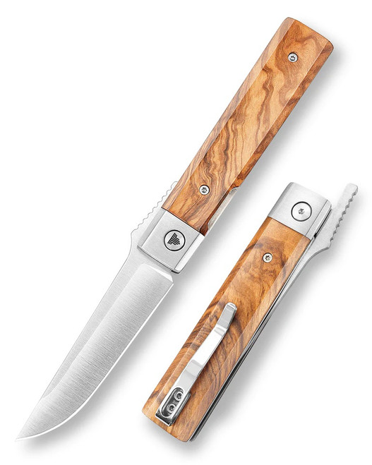 Trivisa Dolphin-JO Liner Lock Folding Knife Olive Wood Handle