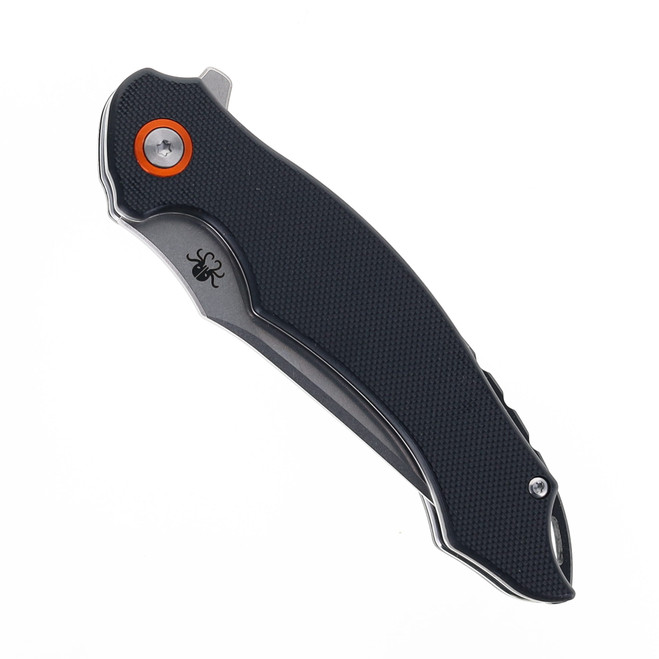 A*s  Hwzbben Knives Corvus Folding Knife Black G10 Handle D2 Plain Edge