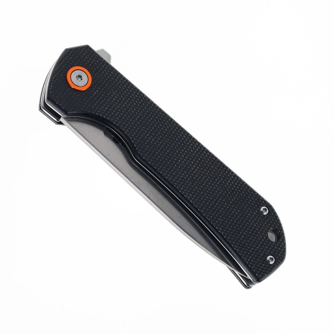 Hwzbben Knives Drake Folding Knife Black Micarta Handle D2 Plain