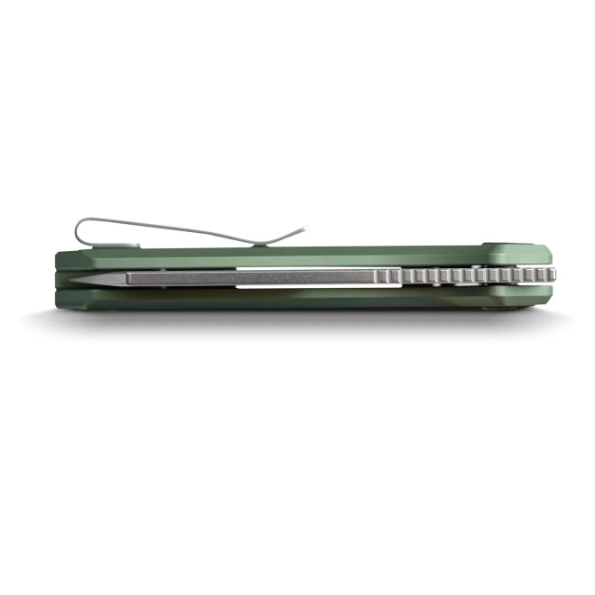 Vosteed Kroc Folding Knife Top Liner Lock Green Aluminum & Carbon