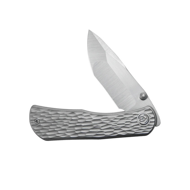 KB Folklore Folding Knife Sandblast Titanium Handle M390 Tanto