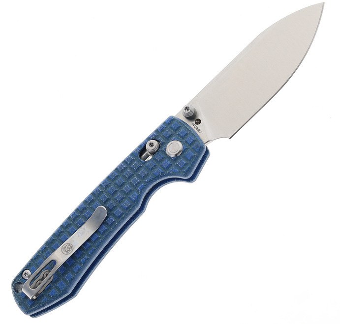 WMK Exclusive Vosteed Racoon Crossbar Lock Folding Knife Blue