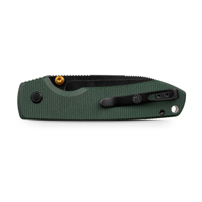 Vosteed Raccoon Top Liner Lock Folding Knife Green Micarta Handle