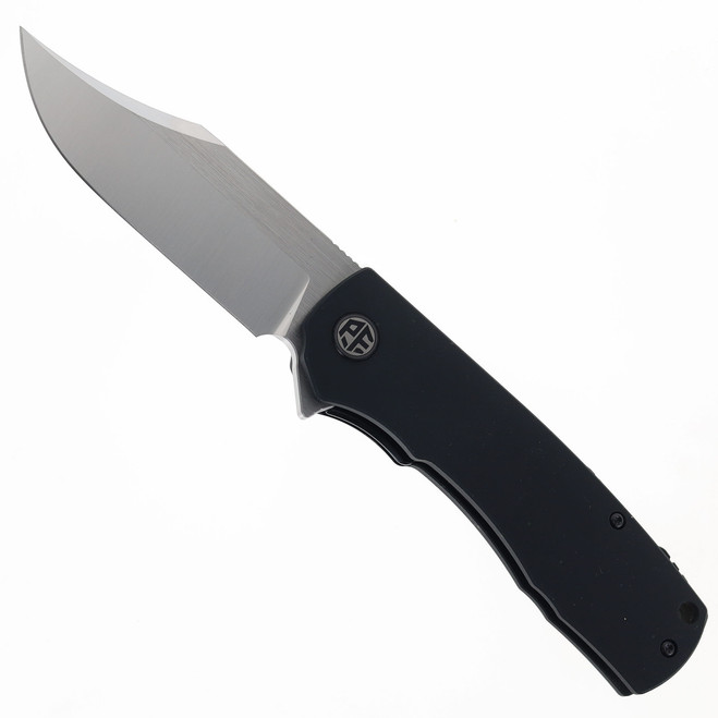 (Open Box) Returned Petrified Fish PFP03 Victor Folding Knife Black Aluminum Handle 154CM Clip Point Plain Edge Satin Finish PFP03DAS (Open Box) Returned Petrified Fish PFP03 Victor Folding Knife Black Aluminum Handle 154CM Clip Point Plain Edge Satin Finish PFP03DAS