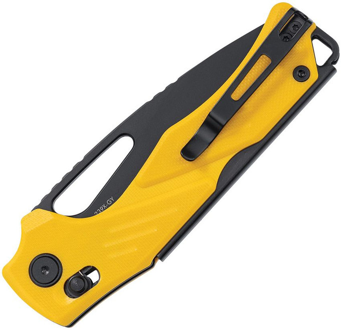 SRM Mirage 239X Folding Knife Yellow G10 Handle 14C28N Plain Edge