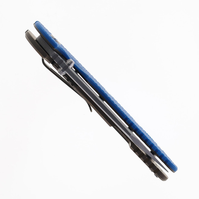 Hinderer XM-24 Skinny Wharncliffe Folding Knife Blue G10 Battle