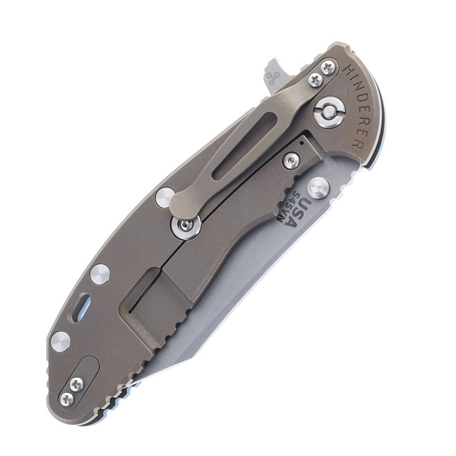 Hinderer XM-24 Skinny Wharncliffe Folding Knife Blue G10 Battle Hinderer XM-24 Skinny Wharncliffe Folding Knife Blue G10 Battle