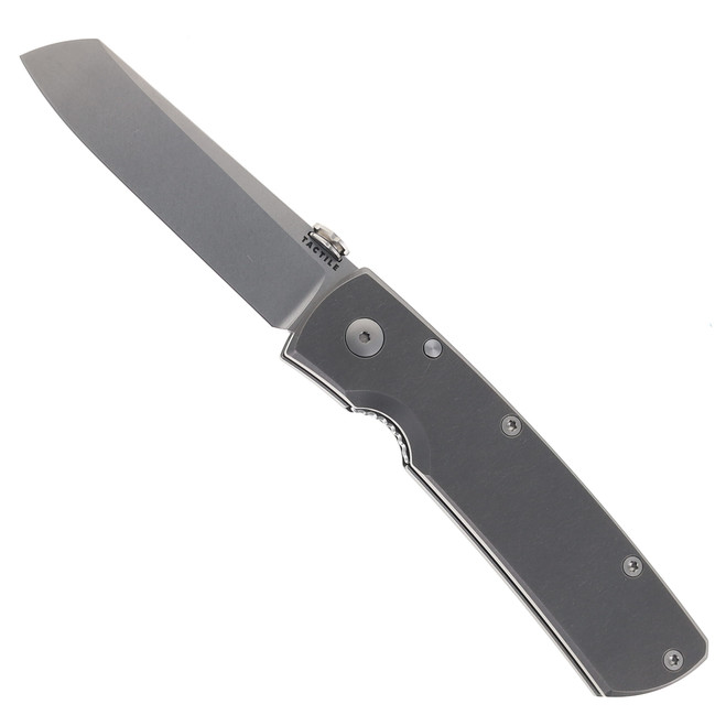 Tactile Knife Mariner 2 Folding Knife Gray Titanium Handle Magnacut Sheepsfoot Plain Edge Tactile Knife Mariner 2 Folding Knife Gray Titanium Handle Magnacut Sheepsfoot Plain Edge