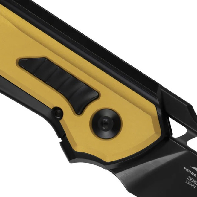 かめかめきち Kizer Zero Folding Knife Black/Yellow Titanium/Aluminum