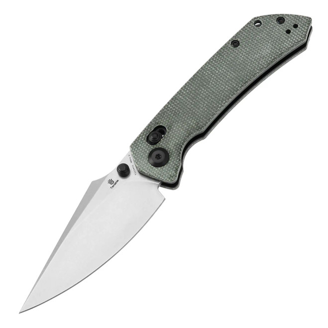 Tenable Fenrir Cross Bar Lock Folding Knife Green Micarta