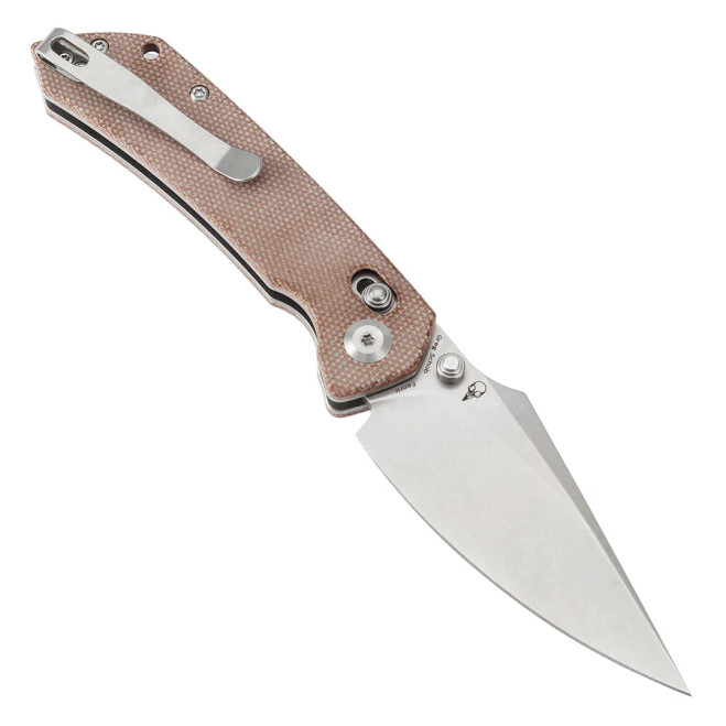 Tenable Fenrir Cross Bar Lock Folding Knife Brown Micarta