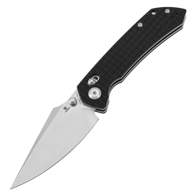 Tenable Fenrir Cross Bar Lock Folding Knife Frag Black Micarta