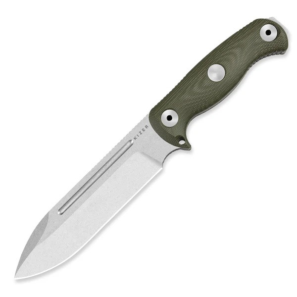 Kizer Drop Bear Folding Knife Green Micarta Handle AEB-L Drop