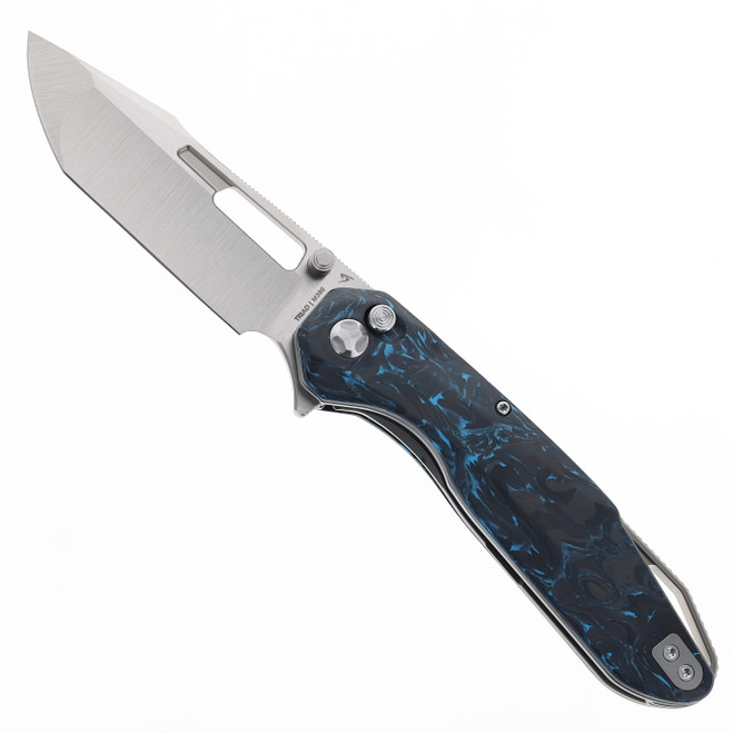 Ketuo Knife Triad V3-S Folding Knife Blue Carbon Fiber Handle M390 Plain Edge Ketuo Knife Triad V3-S Folding Knife Blue Carbon Fiber Handle M390 Plain Edge