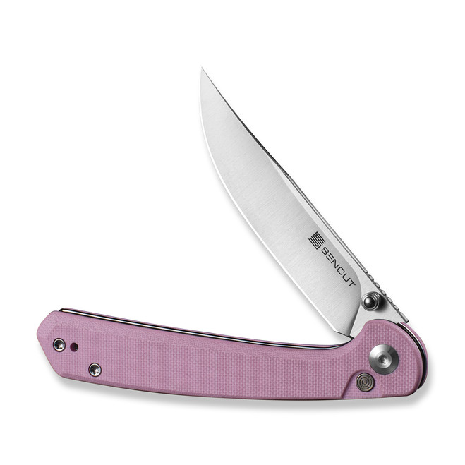 Sencut Skelfin Folding Knife Powder Pink G10 Handle 9Cr18MoV Plain