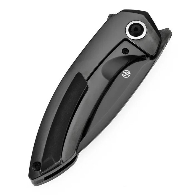 Kansept ODD 21 Folding Knife DLC Titanium Handle 20CV Drop Point Plain Edge K1077A7