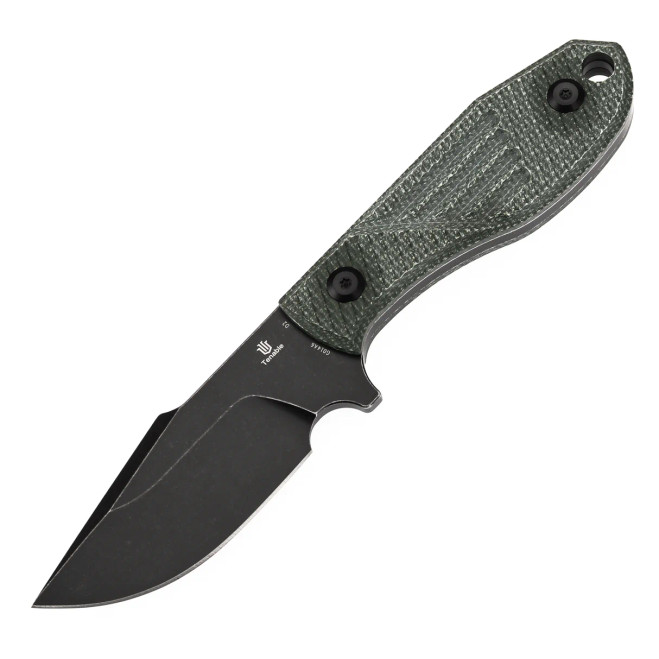 専用4 Tenable Tiny Dancer Fixed Blade Green Micarta Handle Blackwash D2